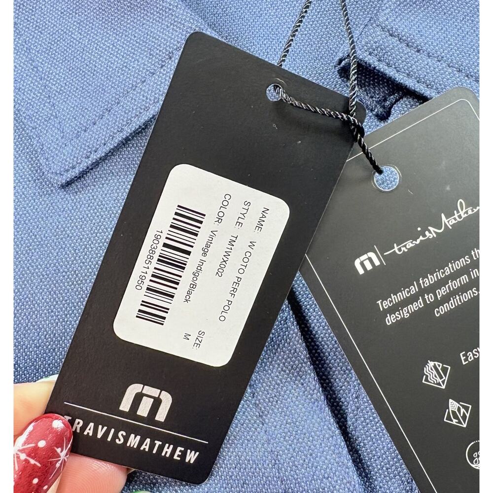 Travis Matthew Women’s Lot Of 2 Performance Lightweight Polos Blue Size M - Picture 7 of 8